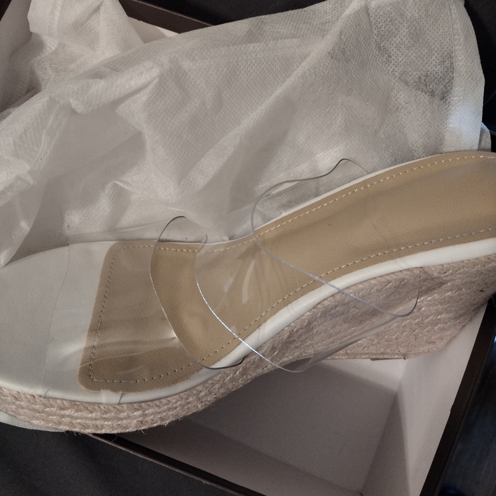 Clear Wedge Heels Size 9